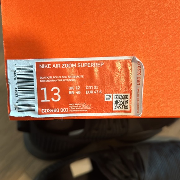 Nike Air Zoom Superrep all black Men’s size 13 - Picture 5 of 5